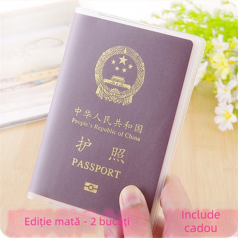 Husa de protecție pentru pașaport, PU material, pliabil, stil japonez