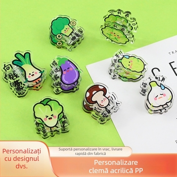 Portofel - Clip din acrilic Wen xu, fabricat de Yanko crafts; Clip PP cu design Cartoon Star pentru note și fotografii, personalizabil