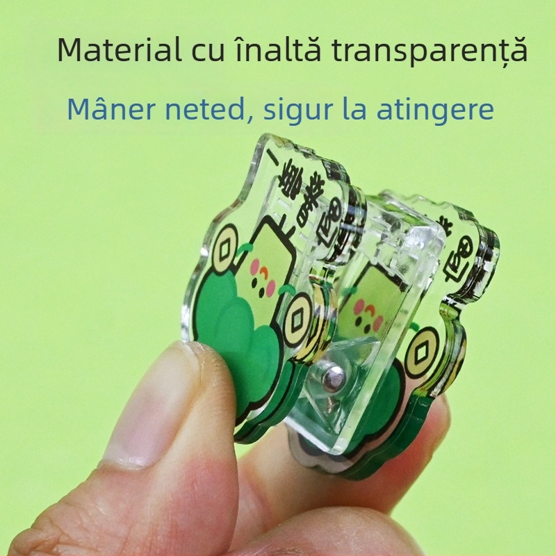 Portofel - Clip din acrilic Wen xu, fabricat de Yanko crafts; Clip PP cu design Cartoon Star pentru note și fotografii, personalizabil