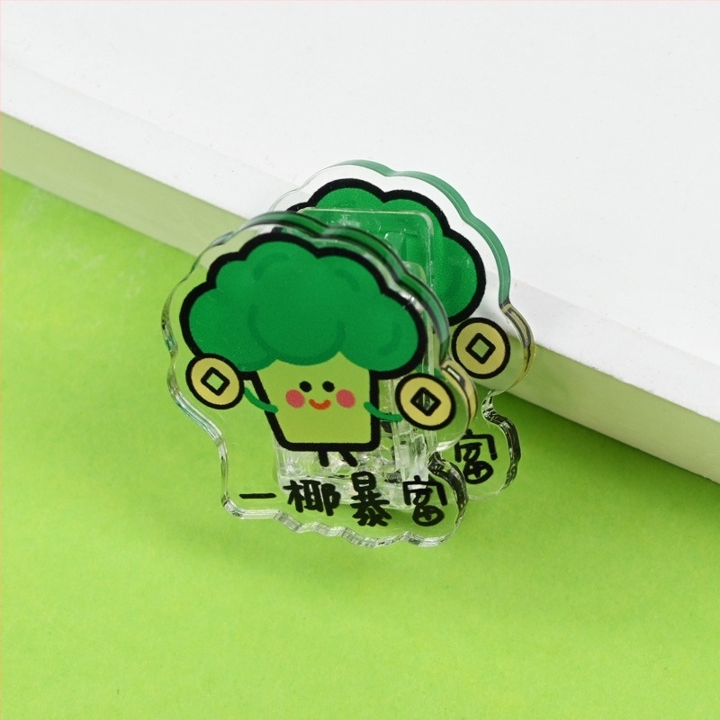 Portofel - Clip din acrilic Wen xu, fabricat de Yanko crafts; Clip PP cu design Cartoon Star pentru note și fotografii, personalizabil