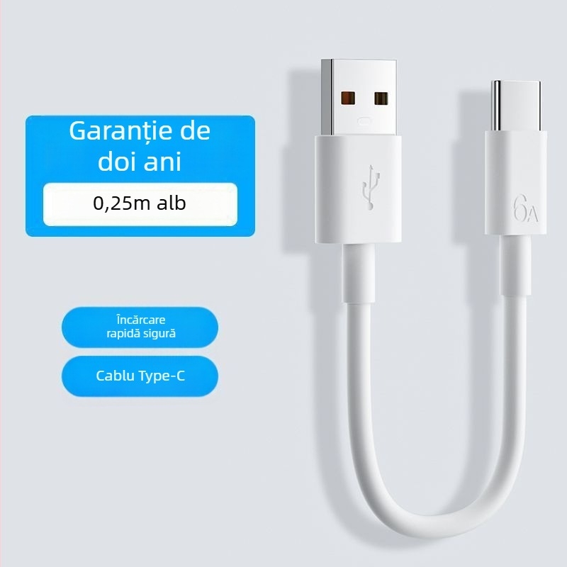 Cablu de date pentru Power Bank 120W încărcare rapidă, compatibil Apple, Huawei, Oppo, Xiaomi, Vivo