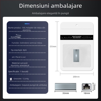 FG01 Conector RJ45 Cat5e ecranat, drept, cu capete duble