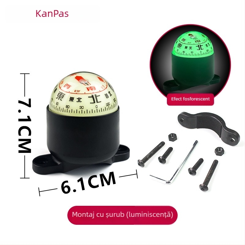 Busolă pentru motocicletă electrică, construcție metalică, impermeabilă, sensibilă la direcție