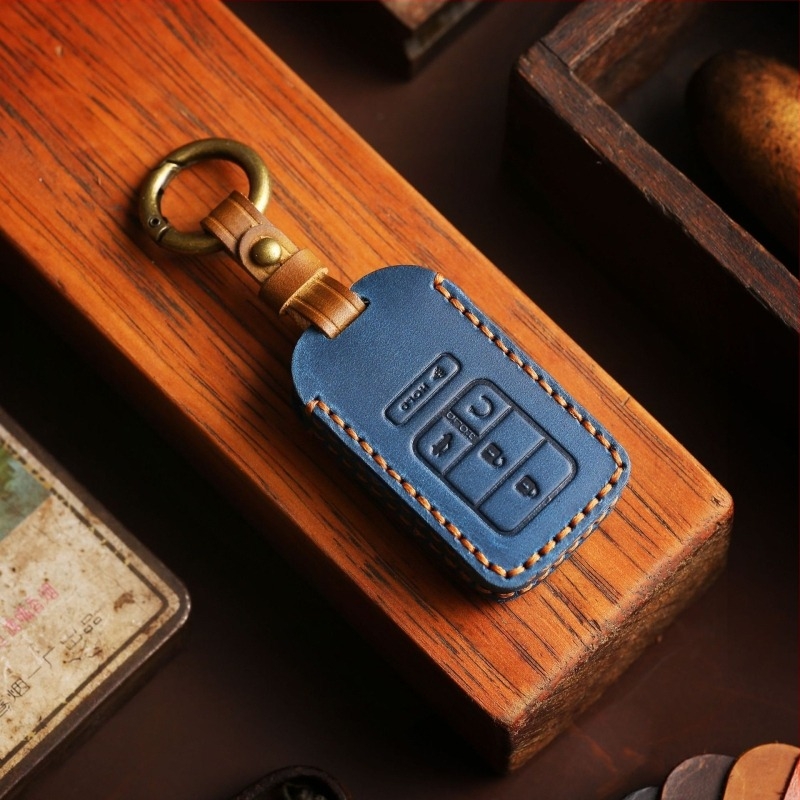 Carcasă de Chei din Piele pentru Honda cu Cataramă – Hallmo Piele de Vită, Etichetă Privată Licențiată, Fără Personalizare