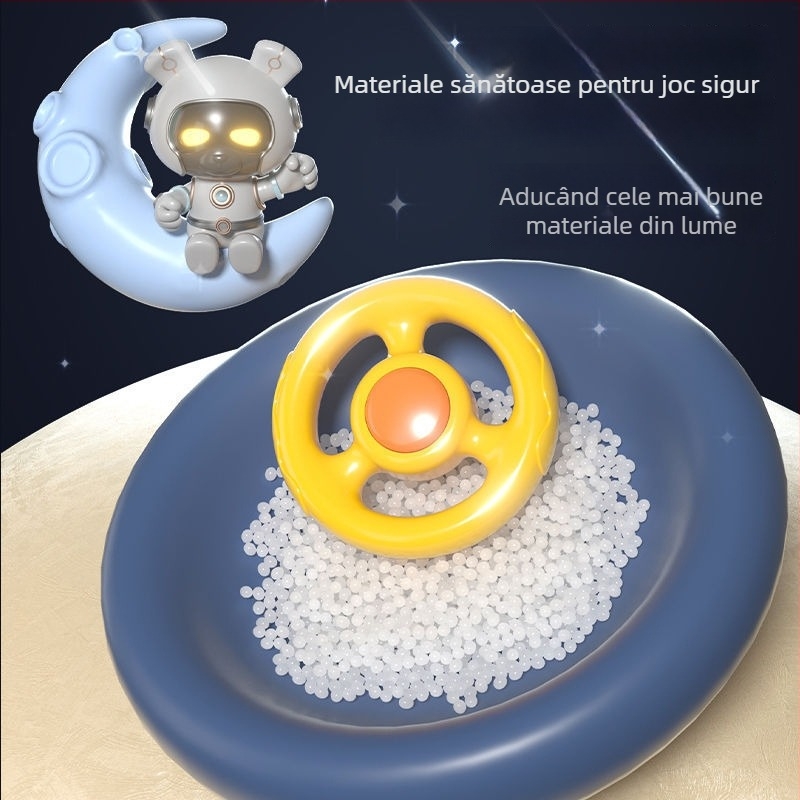 Volan de conducere pentru joc de mașină – jucărie educativă interactivă din plastic pentru copii 4–6 ani