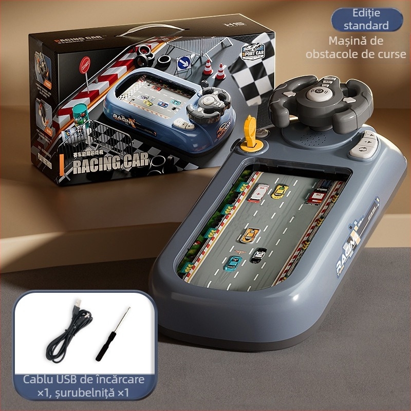 Volan de conducere pentru joc de mașină – jucărie educativă interactivă din plastic pentru copii 4–6 ani