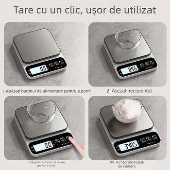 Cântar de bucătărie electronic, cu înaltă precizie pentru coacere și alimente, model 100