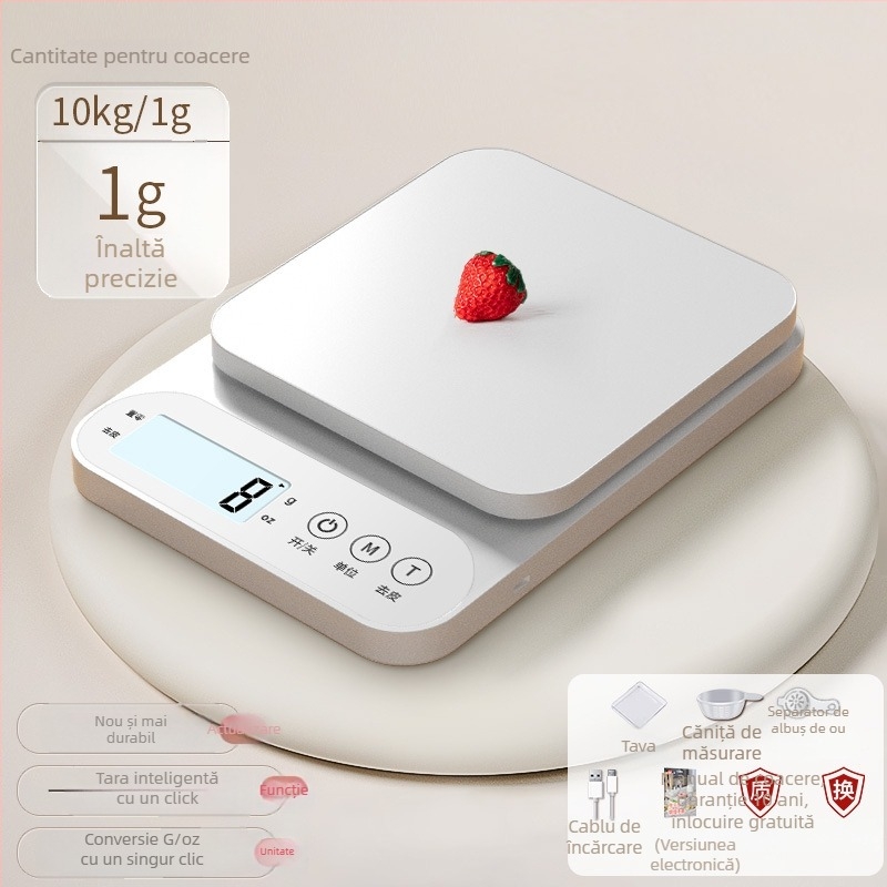 Cântar de bucătărie electronic, cu înaltă precizie pentru coacere și alimente, model 100