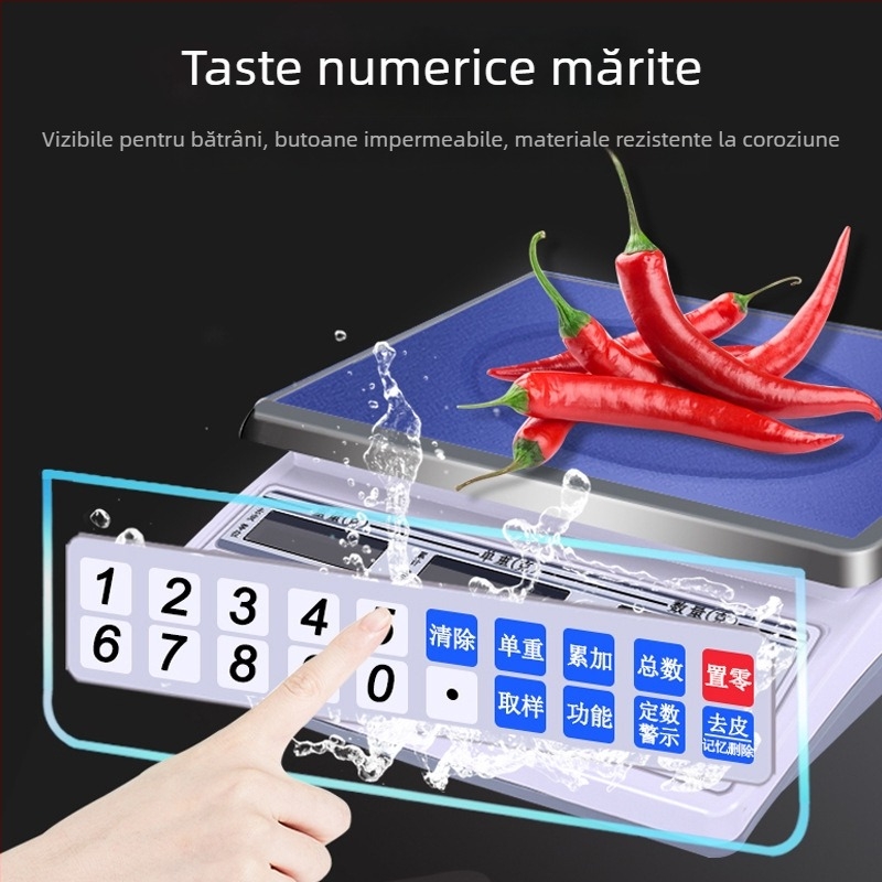 Pu Chun Jsa Series cântar electronic industrial – înaltă precizie la cântărire și numărare, capacitate 30 kg, alimentare reîncărcabilă sau conectare la priză