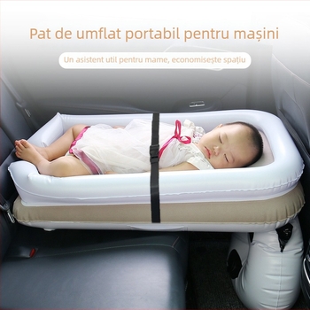 Pat gonflabil pentru copii, pentru mașină și casă, MT1115, PVC, pliabil, încărcătură maximă 50 kg, umflare manuală