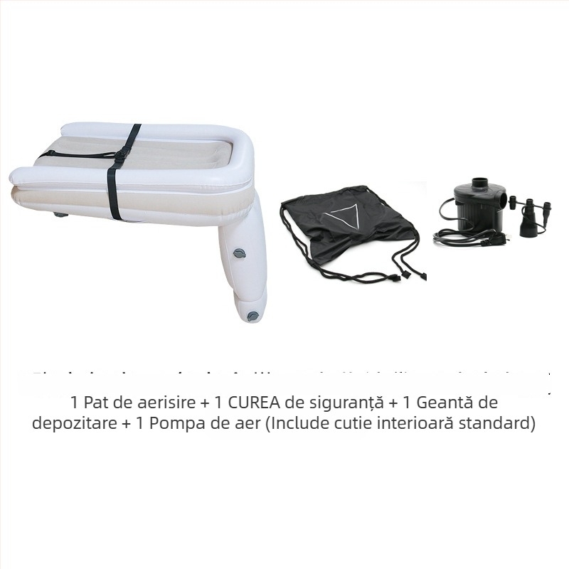 Pat gonflabil pentru copii, pentru mașină și casă, MT1115, PVC, pliabil, încărcătură maximă 50 kg, umflare manuală