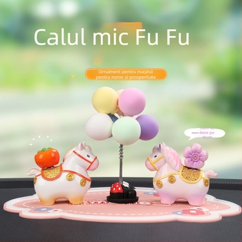 Ornament auto Little Pony Fufu – balon decor pentru bord, rășină modernă (Material: Rășină; Stil: Modern; Brand: Quang viet; Funcție: Decorare; Cod: 001)