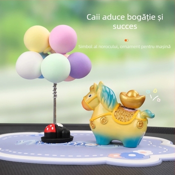 Ornament auto Little Pony Fufu – balon decor pentru bord, rășină modernă (Material: Rășină; Stil: Modern; Brand: Quang viet; Funcție: Decorare; Cod: 001)