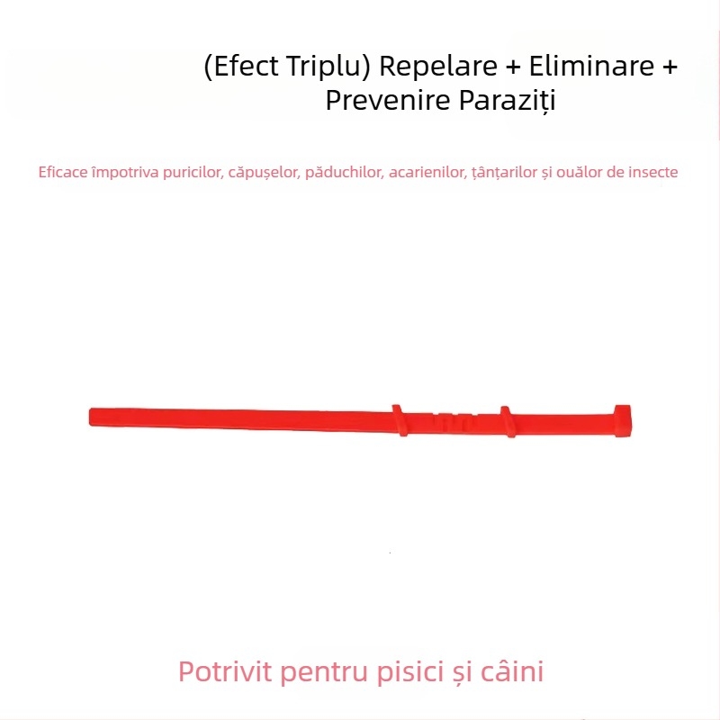 Colier antiparazitar pentru animale de companie – pentru câini și pisici, protecție împotriva puricilor, căpușelor și acarilor; repelent pentru insecte și țânțari