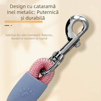 Lesă din nylon pentru câini, pentru toate dimensiunile, potrivită pentru Toy Poodle și Bichon Frisé