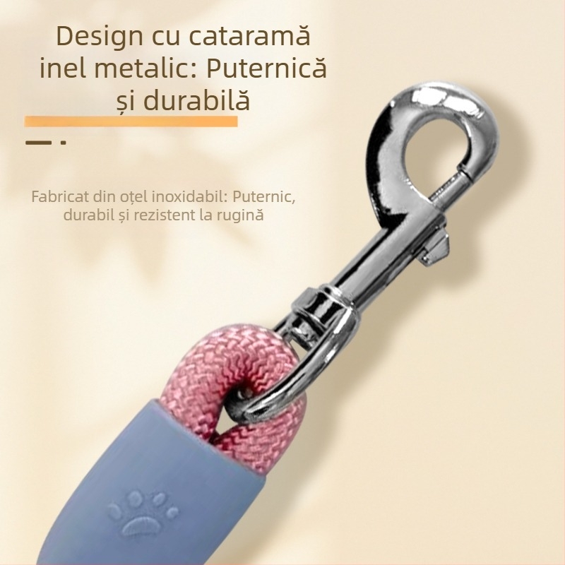 Lesă din nylon pentru câini, pentru toate dimensiunile, potrivită pentru Toy Poodle și Bichon Frisé