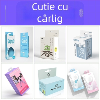 Cutie personalizată de ambalaj din carton kraft, cu design pliabil, 350 gsm, ștanțare cu căldură, ștanțare argintie, imprimare UV și embosare — Tianli