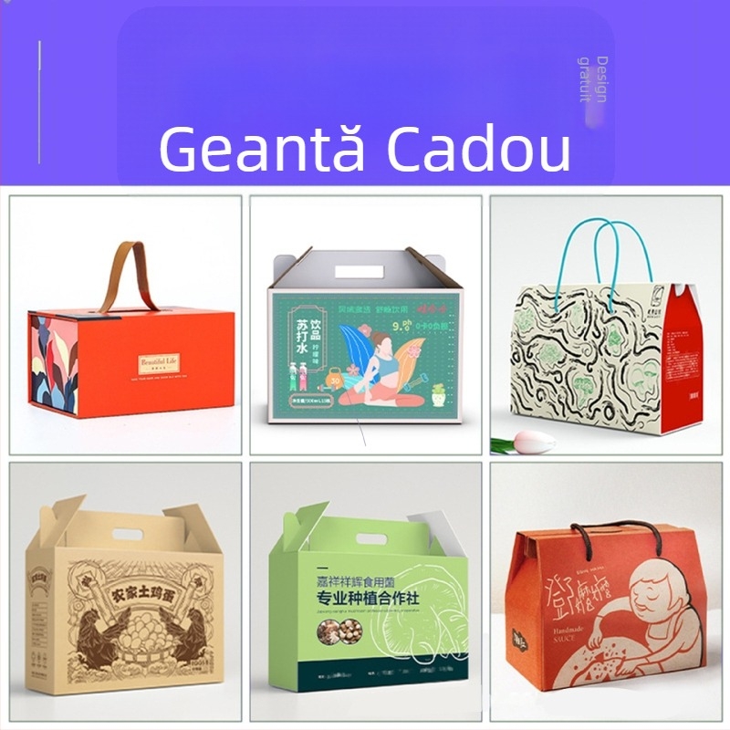 Cutie personalizată de ambalaj din carton kraft, cu design pliabil, 350 gsm, ștanțare cu căldură, ștanțare argintie, imprimare UV și embosare — Tianli