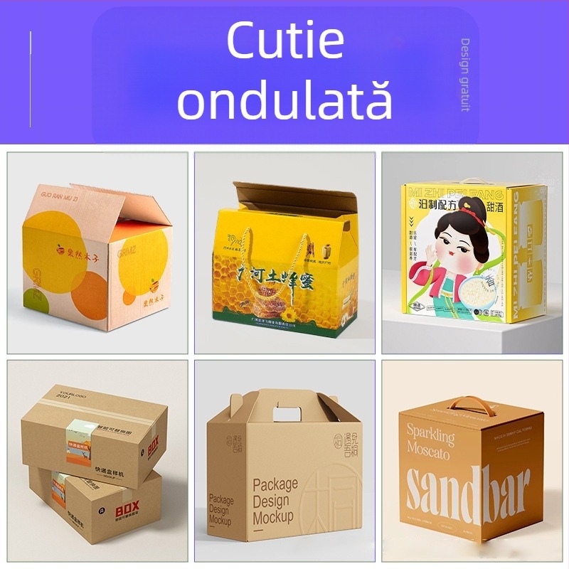 Cutie personalizată de ambalaj din carton kraft, cu design pliabil, 350 gsm, ștanțare cu căldură, ștanțare argintie, imprimare UV și embosare — Tianli