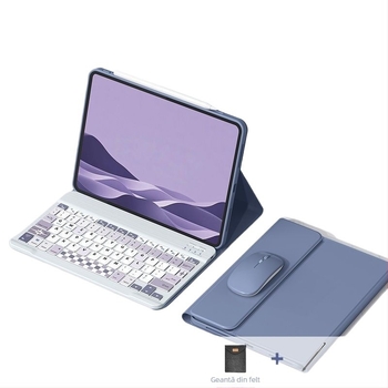 Husă protecție cu tastatură pentru Apple iPad Pro 11, tastatură numerică de 11 taste, Bluetooth, design desen animat