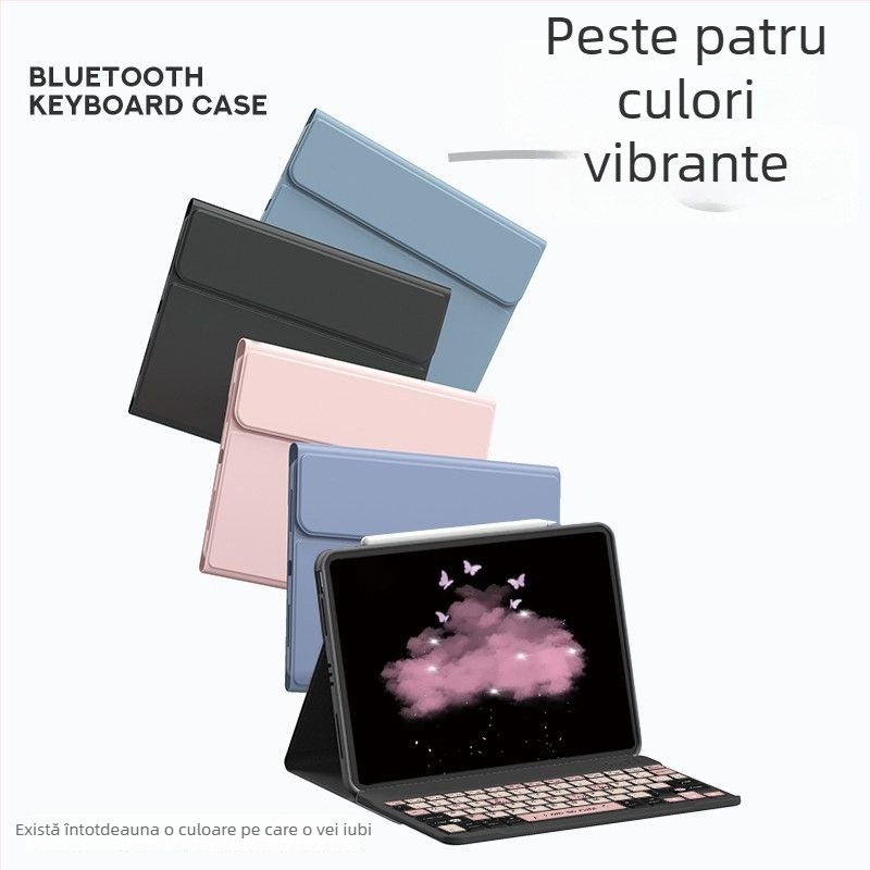 Husă protecție cu tastatură pentru Apple iPad Pro 11, tastatură numerică de 11 taste, Bluetooth, design desen animat