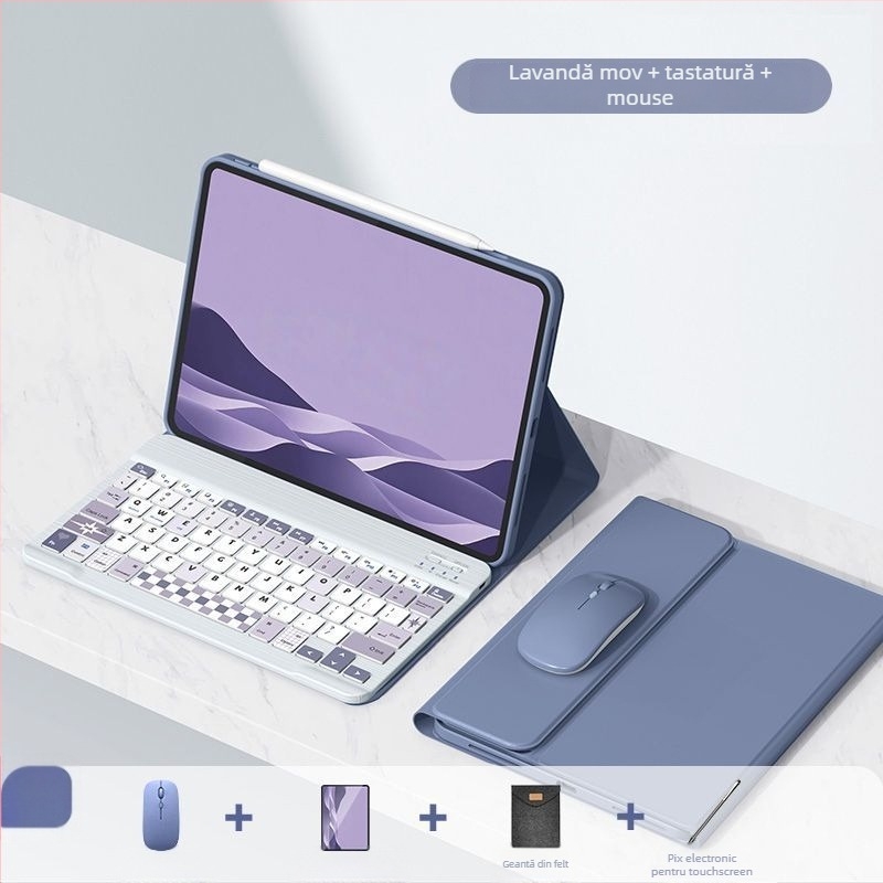Husă protecție cu tastatură pentru Apple iPad Pro 11, tastatură numerică de 11 taste, Bluetooth, design desen animat