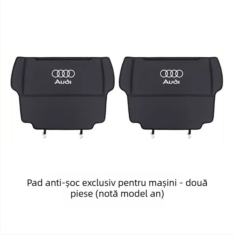 Panouri de protecție pentru scaunele Audi – Anti-kick, piele microfibră, umplutură din burete, logo tipărit, pentru toate anotimpurile, stil minimalist