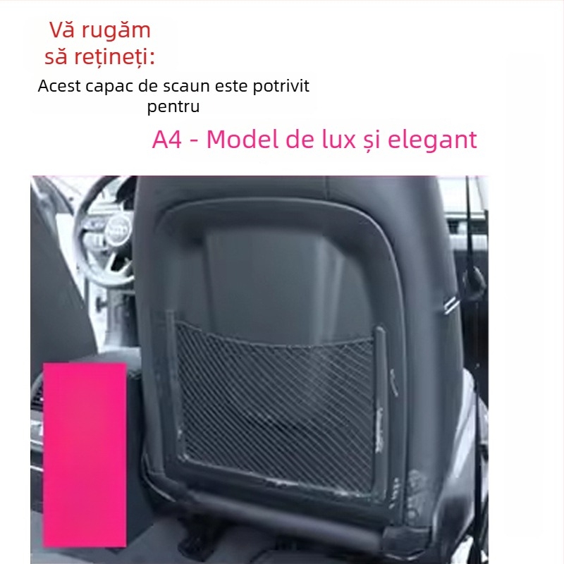 Panouri de protecție pentru scaunele Audi – Anti-kick, piele microfibră, umplutură din burete, logo tipărit, pentru toate anotimpurile, stil minimalist
