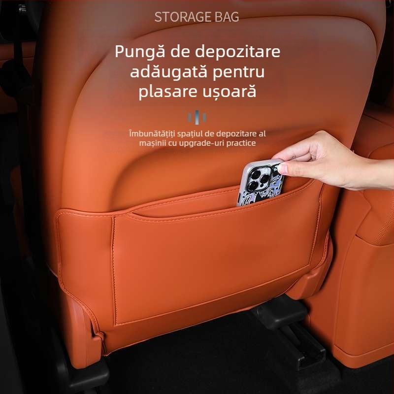 Pad protecție banchetă spate auto – acoperire completă, piele, umplură cu burete, logo personalizabil, potrivire în funcție de modelul mașinii, rezistent la uzură și zgârieturi