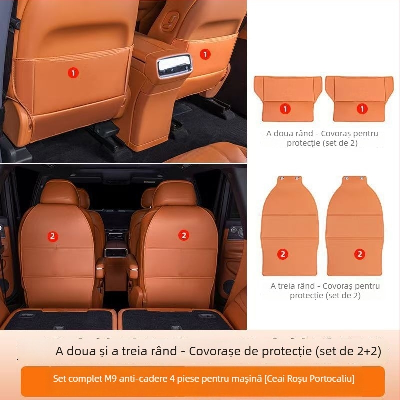 Pad protecție banchetă spate auto – acoperire completă, piele, umplură cu burete, logo personalizabil, potrivire în funcție de modelul mașinii, rezistent la uzură și zgârieturi