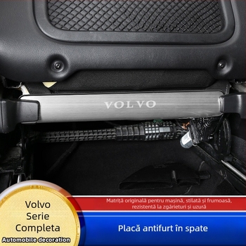 Placă din oțel inoxidabil pentru spatele scaunului, anti-alunecare, pentru Volvo XC40/XC60/S60, interior cu model de litere