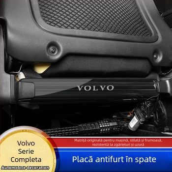 Placă din oțel inoxidabil pentru spatele scaunului, anti-alunecare, pentru Volvo XC40/XC60/S60, interior cu model de litere