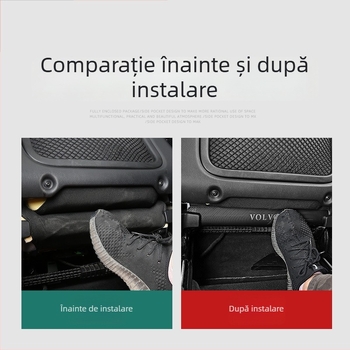 Placă din oțel inoxidabil pentru spatele scaunului, anti-alunecare, pentru Volvo XC40/XC60/S60, interior cu model de litere