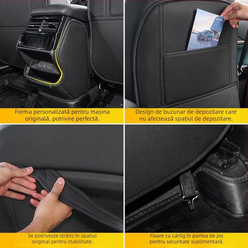 Husă din piele pentru spatele scaunului și pernă antișoc Geely 2025 Xingyue L și Monjaro – decor interior auto