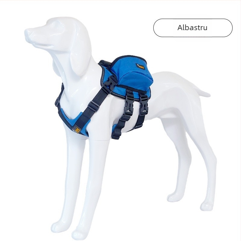 Ham de piept pentru câine cu rucsac, material Oxford, reglabil, pentru drumeții în aer liber