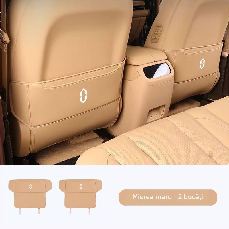 Protecție pentru bancheta din spate din piele cu buzunar de depozitare, marca Tetyue, tip Four Seasons General, umplutură din burete, procesare personalizată