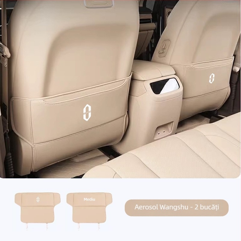 Protecție pentru bancheta din spate din piele cu buzunar de depozitare, marca Tetyue, tip Four Seasons General, umplutură din burete, procesare personalizată