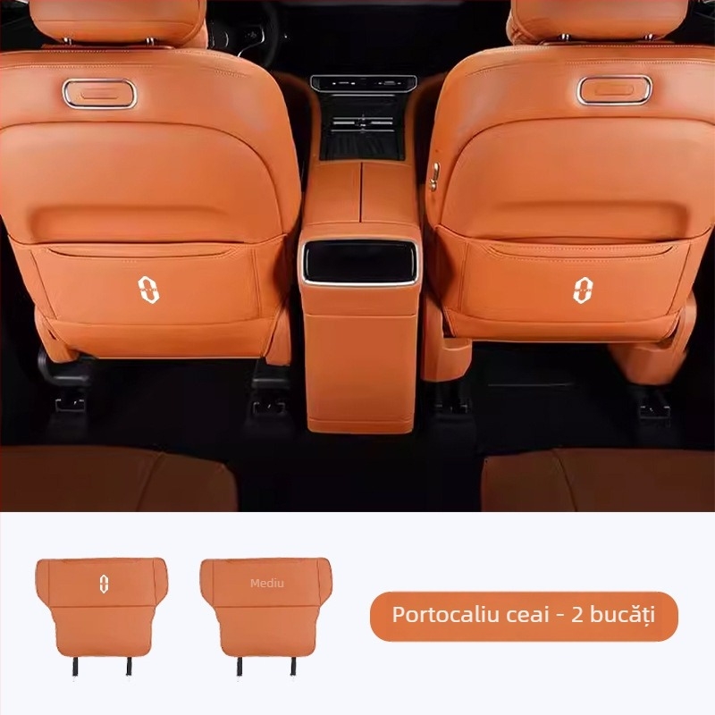 Protecție pentru bancheta din spate din piele cu buzunar de depozitare, marca Tetyue, tip Four Seasons General, umplutură din burete, procesare personalizată