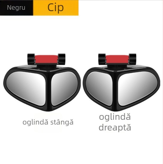 Oglindă retrovizoare rotundă, cu unghi larg pentru unghiuri moarte, asistență la mers înapoi, oglindă reglabilă cu două fețe - Shuoqi