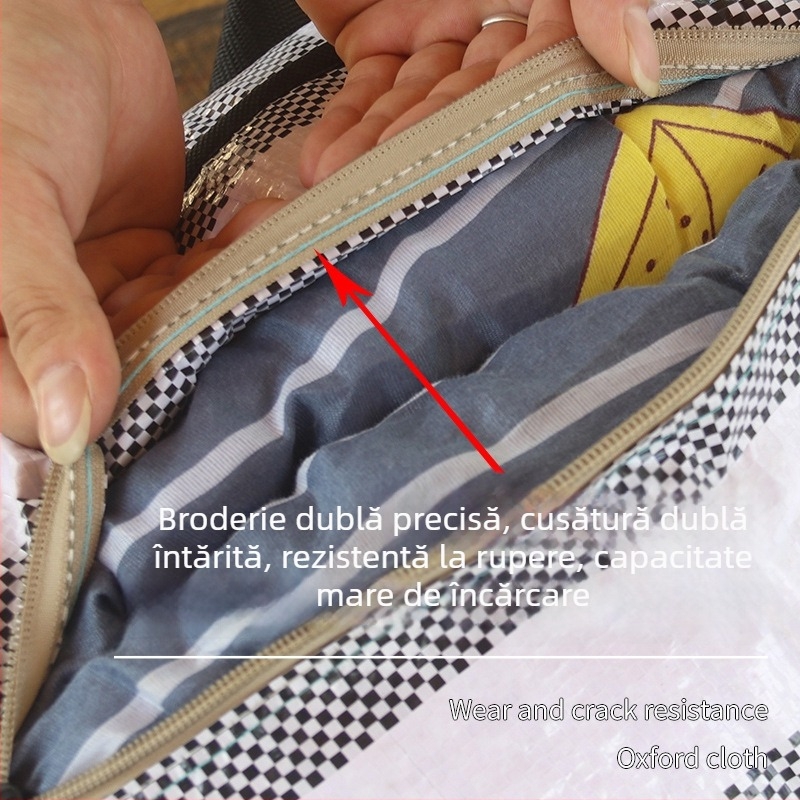 Geantă de depozitare a hainelor — geantă de mână din țesătură, multifuncțională, potrivită pentru mutare (Material: țesătură; Forma: geantă de mână; Funcție: multifuncțională; Scop: mutare)