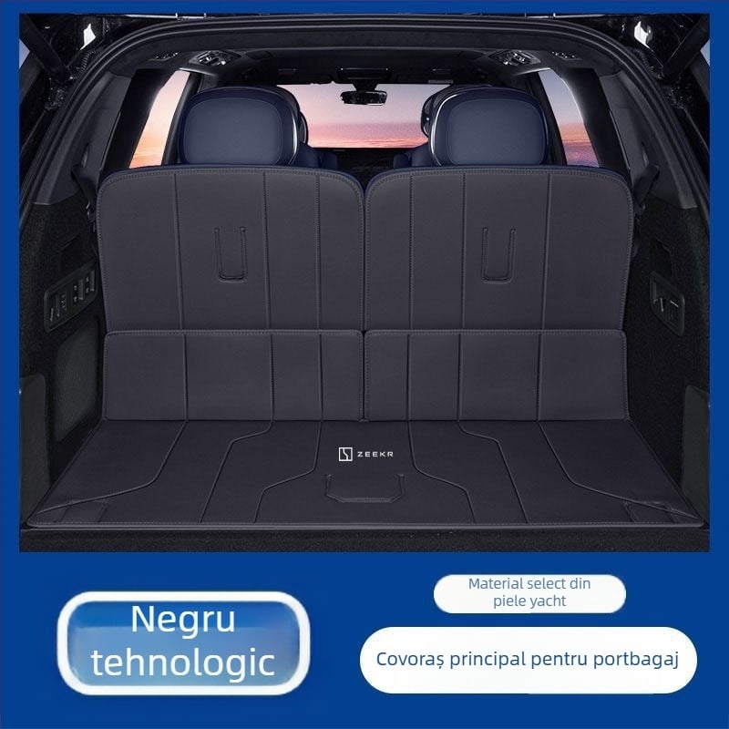 Covor portbagaj Zeekr 9X cu protecție în jurul portbagajului și protecție a spătarului, accesoriu interior personalizabil, respirabil, imprimare logo disponibil