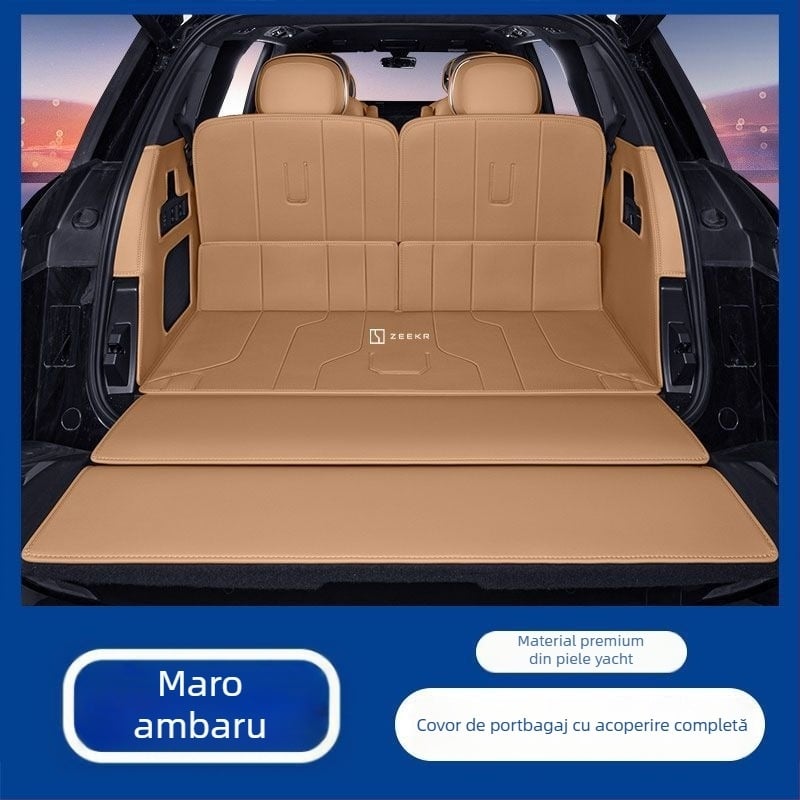 Covor portbagaj Zeekr 9X cu protecție în jurul portbagajului și protecție a spătarului, accesoriu interior personalizabil, respirabil, imprimare logo disponibil