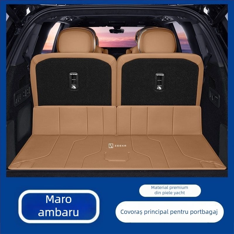 Covor portbagaj Zeekr 9X cu protecție în jurul portbagajului și protecție a spătarului, accesoriu interior personalizabil, respirabil, imprimare logo disponibil