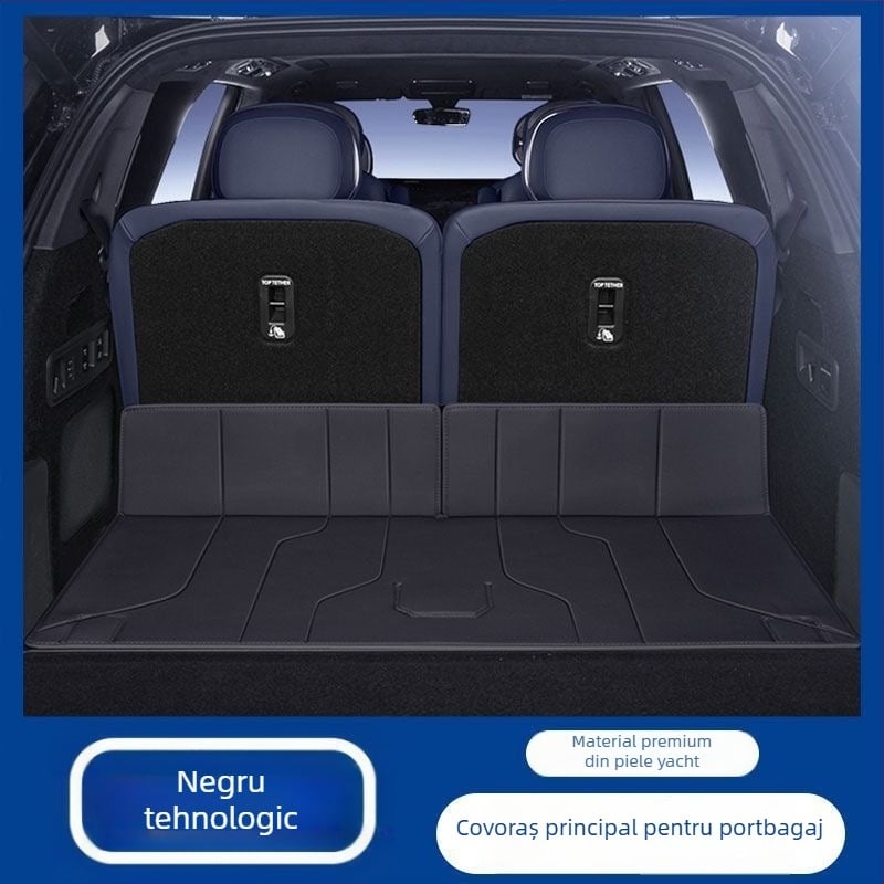 Covor portbagaj Zeekr 9X cu protecție în jurul portbagajului și protecție a spătarului, accesoriu interior personalizabil, respirabil, imprimare logo disponibil