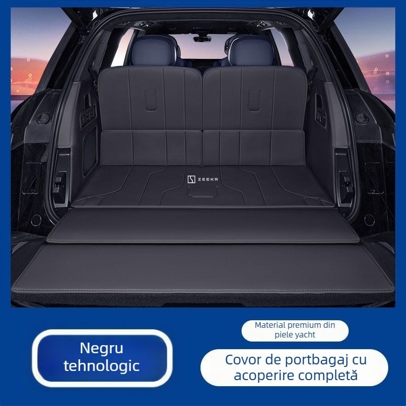 Covor portbagaj Zeekr 9X cu protecție în jurul portbagajului și protecție a spătarului, accesoriu interior personalizabil, respirabil, imprimare logo disponibil