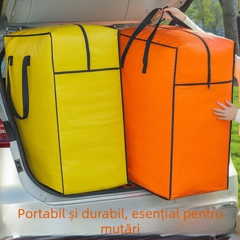Geantă de mutare cu capacitate mare, husă din nylon cubică, pliabilă, pentru mutare și depozitare