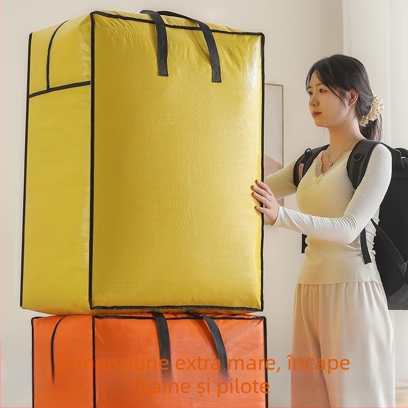 Geantă de mutare cu capacitate mare, husă din nylon cubică, pliabilă, pentru mutare și depozitare