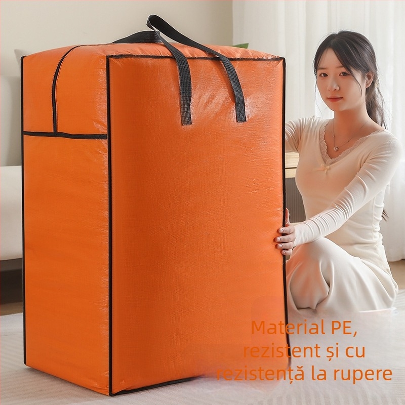 Geantă de mutare cu capacitate mare, husă din nylon cubică, pliabilă, pentru mutare și depozitare