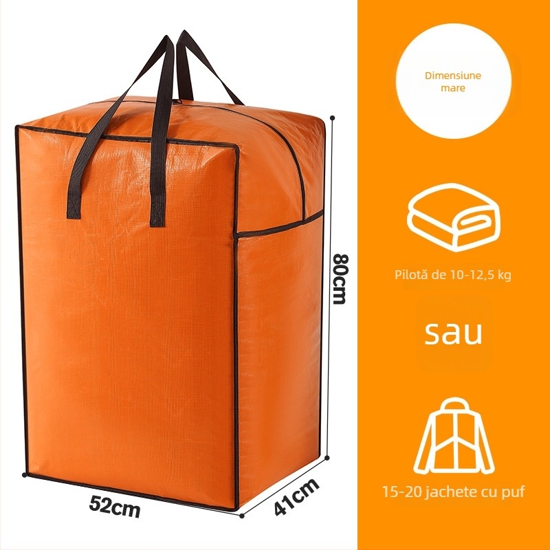 Geantă de mutare cu capacitate mare, husă din nylon cubică, pliabilă, pentru mutare și depozitare