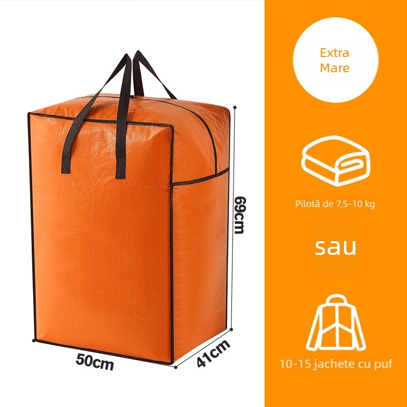 Geantă de mutare cu capacitate mare, husă din nylon cubică, pliabilă, pentru mutare și depozitare